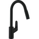 Hansgrohe Kitchen set, granite sink S520-F480 + tap Focus M41, dispenser A41, black graphite-black matt (43358600)