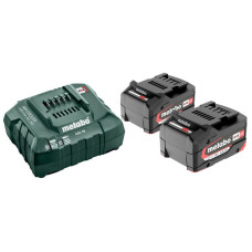Metabo Набір акумулятора та зарядного пристрою 18В 2х4А·год, ЗП ASC55 (685050000)