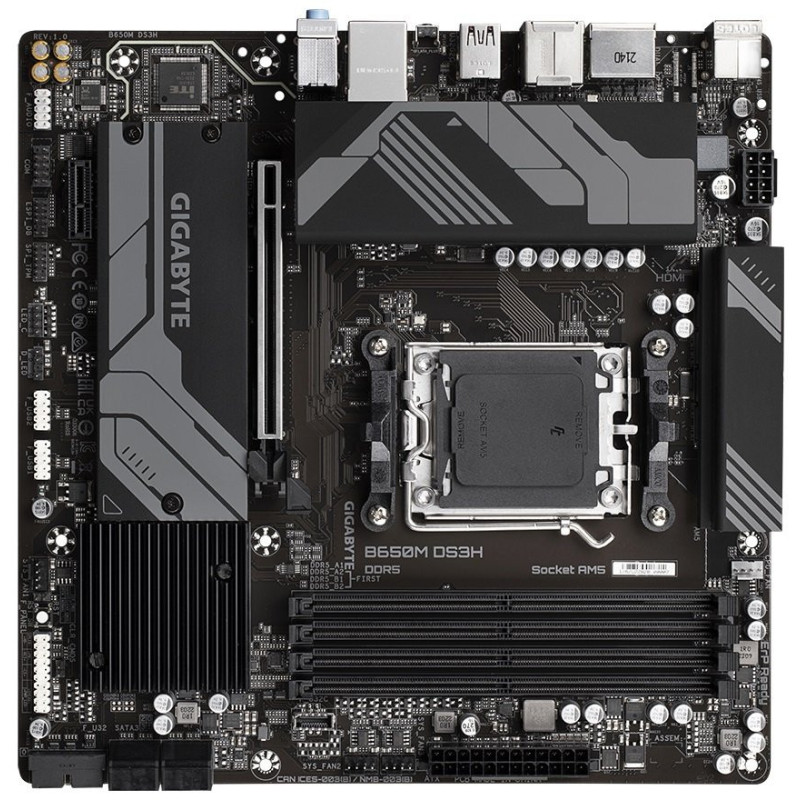 Gigabyte Motherboard B650M sAM5 B650 4xDDR5 HDMI mATX (B650M_DS3H)