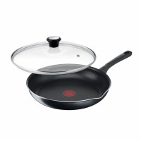 Tefal Day by Day pan with lid, 28cm, with lid, aluminum, bakelite, glass, black (B5580623UA)