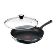 Tefal Day by Day pan with lid, 28cm, with lid, aluminum, bakelite, glass, black (B5580623UA)