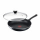 Tefal Day by Day pan with lid, 28cm, with lid, aluminum, bakelite, glass, black (B5580623UA)