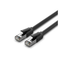 Патч-корд 1м, S/FTP cat 8 RJ-45 black Vention (IKKBF)
