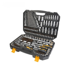 Tolsen tool set, 216pcs, 1/2 , 1/4 , 3/8 , combination wrenches, sockets, bits, CrV, case (15147)