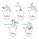 Verto Garden pneumatic sprayer, 1.5l, 2.5bar, 0.52l/min (15G502)