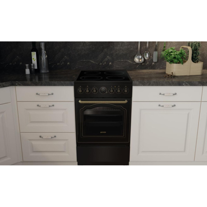 Gorenje Плита электрическая стеклокерамическая, 70л, ExtraSteam, 50x60см, черный (GECS5B70CLB)