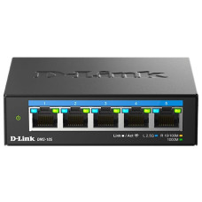 D-Link Комутатор DMS-105/E 5x2.5GE, Некерований