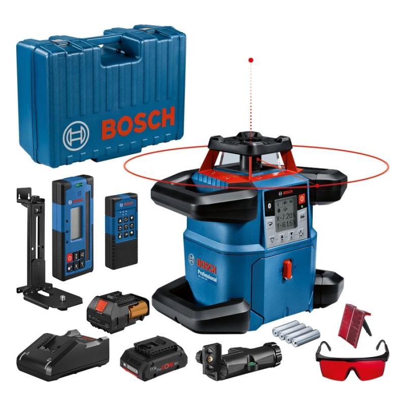 Bosch Нівелір лазерний Professional GRL 600 CHV, 600 м, ± 0,05 мм/м, за горизонталлю, ± 0,1 мм/м, за вертикаллю, 4.3 кг (0.601.061.F00)