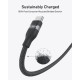 Дата кабель USB-C to USB-C 1.8m 240W upcycled-braided black Anker (A82E2H12)