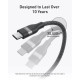 Дата кабель USB-C to USB-C 1.8m 240W upcycled-braided black Anker (A82E2H12)