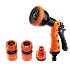 SEQUOIA SWSKIT3 hand-held sprayer, pistol-type, plastic, zinc, 8 water pressure adjustment modes, 2 connectors, 0.3 kg