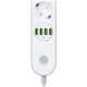 Сетевой фильтр питания ColorWay CW-CHE44W, 4 розетки/4USB White 2M (CW-CHE44W)