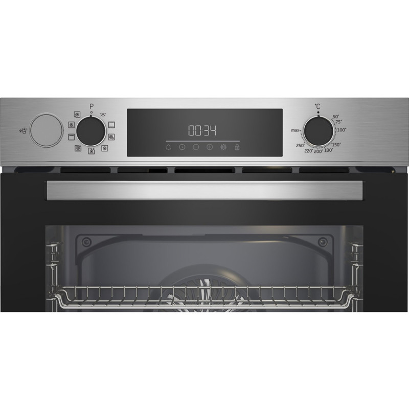 Beko Духовой шкаф электрический, 71л, A+, дисплей, конвекция, нерж (BBIS12300XDE)