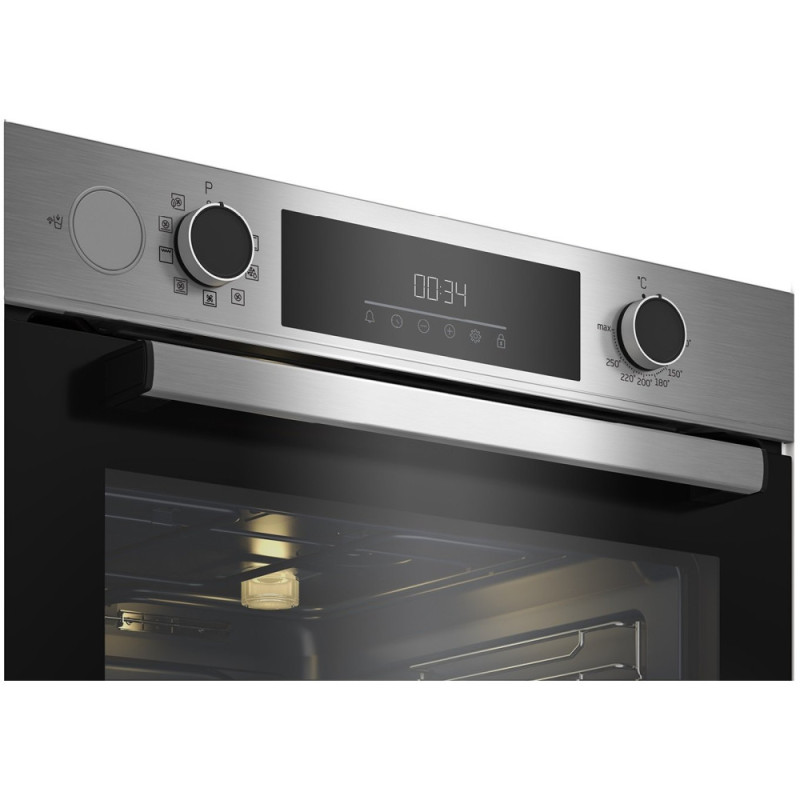 Beko Духовой шкаф электрический, 71л, A+, дисплей, конвекция, нерж (BBIS12300XDE)