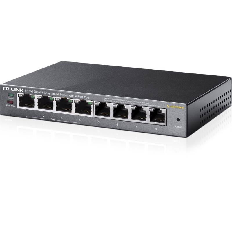 TP-Link TL-SG108PE 8x1GE/4xPoE 65.2W, EasySmart