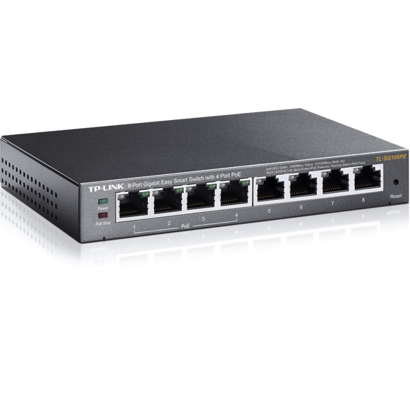 TP-Link TL-SG108PE 8x1GE/4xPoE 65.2W, EasySmart