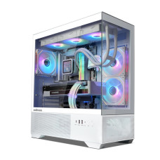 Zalman PC case Chronix without PSU, 1xUSB3.0, 1xUSB2.0, 1x Type C, 2x120mm ARGB Reverse, 1x120mm ARGB, VGA 410mm, LCS ready, TG Side/Front Panel, ATX,white (CHRONIXWHITE)