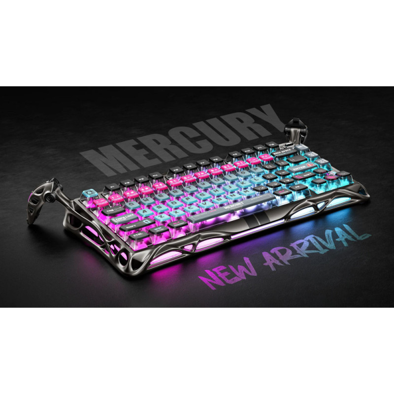 GravaStar Клавіатура механічна Mercury V75 Pro 80keys, Magnetic Jade Gaming, 8K, USB-A, RGB, Cyberpunk (GSV75PRO_U_RM_EGRY)