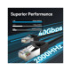 Патч-корд 5м, S/FTP cat 8 RJ-45 black Vention (IKKBJ)