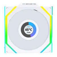 Кулер для корпуса Lian Li UNI Fan SL WIRELESS LCD 120-1, White (G99.12SLLCD1W1W.00)