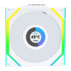 Кулер для корпуса Lian Li UNI Fan SL WIRELESS LCD 120-1, White (G99.12SLLCD1W1W.00)