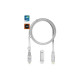 Дата кабель 6in1 inCharge XL 3.0m white Rolling Square (XLL02R)