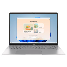 ASUS Ноутбук Vivobook S16 S3607CA-RP008 16" WUXGA IPS, Intel Ultra 7 255H, 16GB, F1TB, UMA, NoOS, Сріблястий (90NB16I1-M00090)