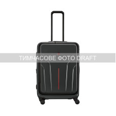 Wenger Валіза Wenger Amplix Hardside Medium, середня, полікарбонат, TSA, 4 колеса, розширення, чорний (653326)