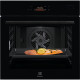 Electrolux Electrolux oven electrical, 70l, А++, steam, display, convection, steamer function, telescopic rails, black (LOB8S38Z)