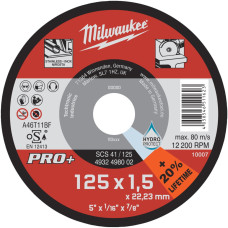 Milwaukee Диск відрізний Pro+ SCS41 по металу, 125х1.5х22.2мм (4932498002)