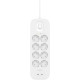 Belkin Подовжувач-фільтр мережевий Belkin 8хТип F, 3x1.5мм кв, 16А, USB-C/USB-C 30Вт, з захистом від перенапруги, 2м, білий (SRB004VF2M)