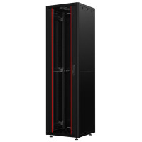 MIRSAN 19  rack, 42U, GTN SERVER, glass doors, 600x800 mm, max. 1000 kg, black (MR.GTN42U68DE.01)