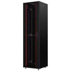 MIRSAN 19  rack, 42U, GTN SERVER, glass doors, 600x800 mm, max. 1000 kg, black (MR.GTN42U68DE.01)