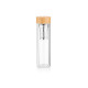 ARDESTO Double wall Bottle, 450 ml, borosilicate glass, bamboo lid (AR1345BB)