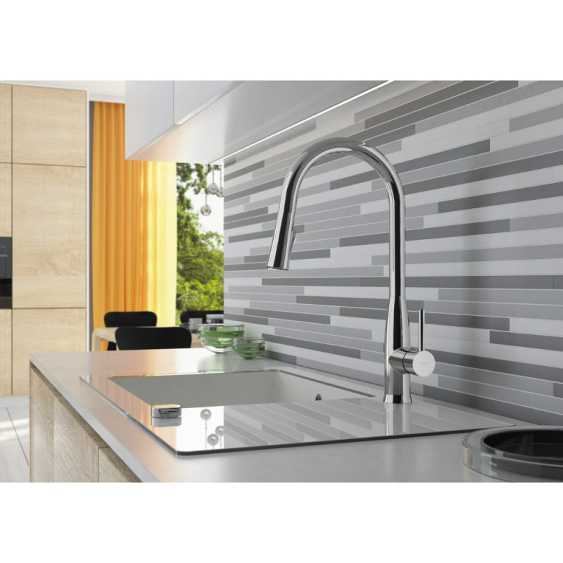 Deante Sink tap Lukrecja, spout lenght - 229mm, pull-out, 1-handle, chrome (BDH_072M)