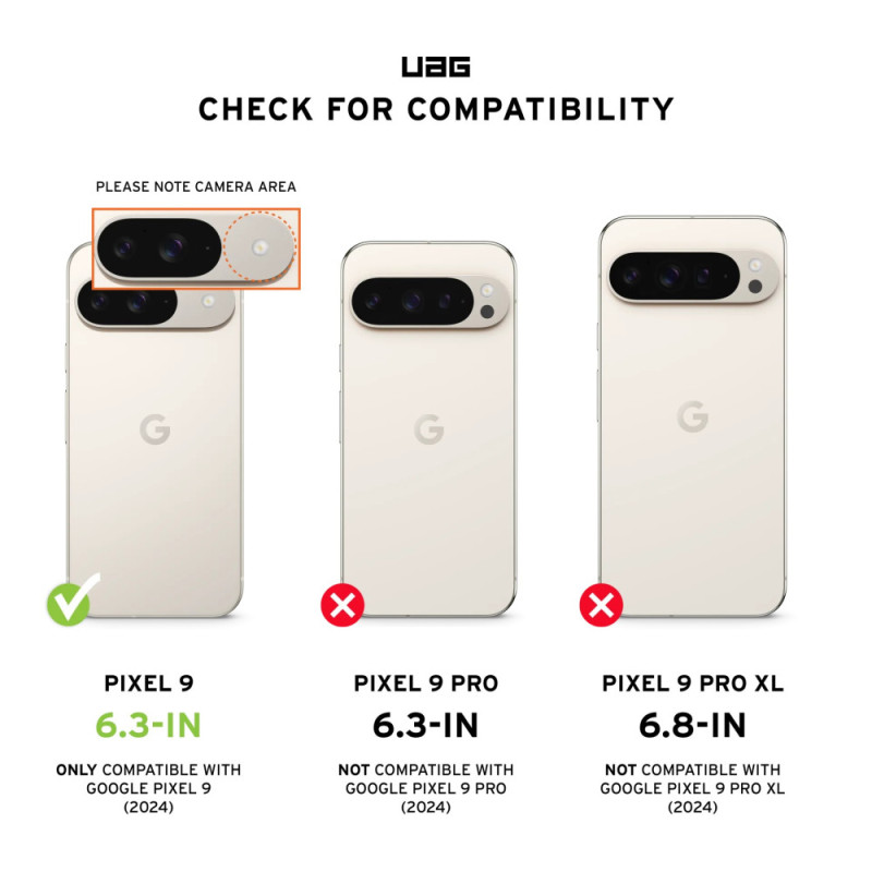 UAG Google Pixel 9, Plyo Pro Magnetic, Ice/Silver (614457114333)