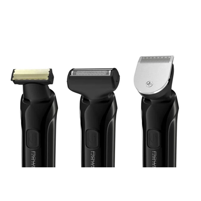 Rowenta Тример Forever Sharp Ultimate, для бороди, вусів, акум., насадок-10, 120 хв. використання, дисплей, сталь, чорний (TN6201F4)