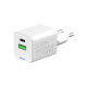 Зарядное устройство ColorWay USB-C PD20W + 1xUSB QC4.0 white (CW-CHS062PD-WT)