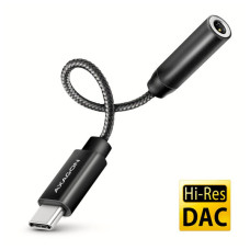 Переходник USB-C M to 3.5mm F DAC black AXAGON (ADA-HC)