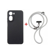 Чохол до мобільного телефона Dengos Case + Cross-body Strap Xiaomi Redmi A7 Pro Black+Grey (DG-KM-CCRB-51)
