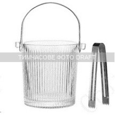 ARDESTO Відро для льоду зі щипцями Ardesto Iceberg 980мл, скло, прозорий (AR5045)