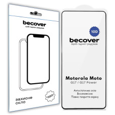 Стекло защитное BeCover 10D Motorola Moto G17 / G17 Power Black (715138)