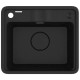 Deante Kitchen Sink granite, square, no drainboard, 500х440х230mm, bowl - 1, over-mounted, metallic graphite + kitchen board (ZKM_G103)