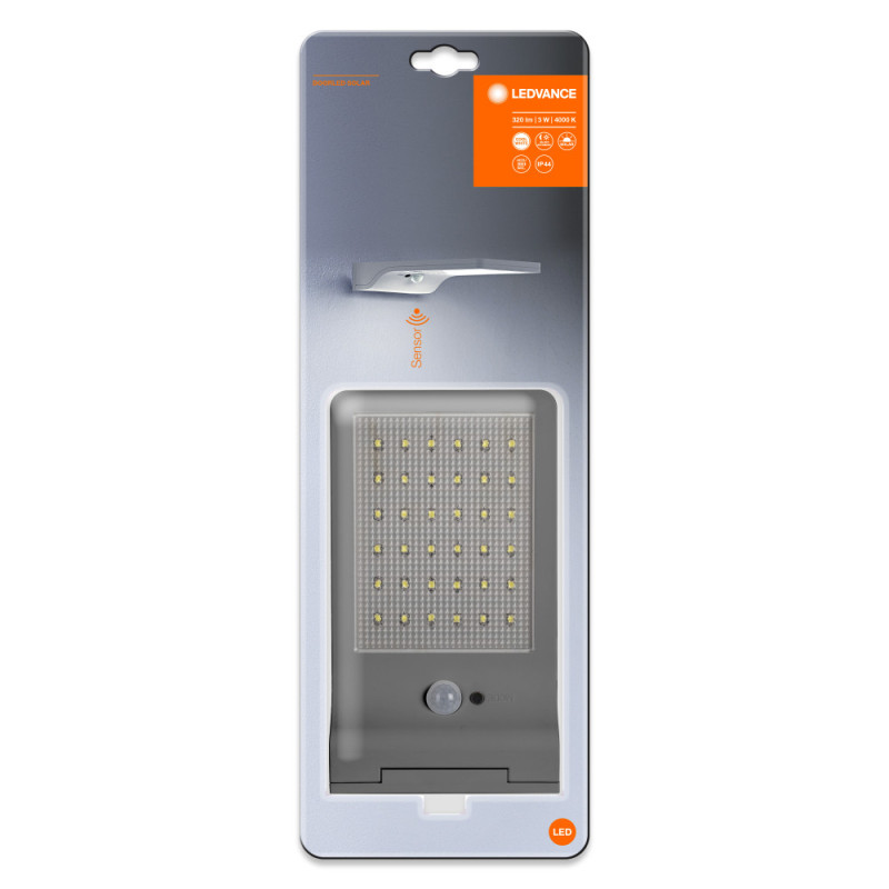 Osram Autonomous facade lamp OORLED SOLAR 3W 4000K 320Lm dusk sensor xorny (4058075267862)
