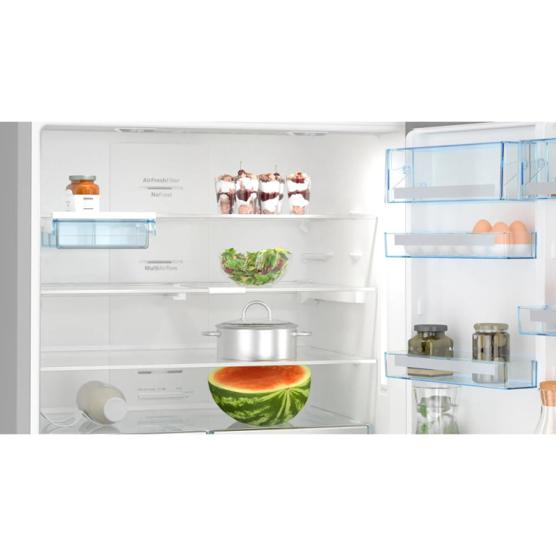 Bosch Ref with bottom freezer, 186x80x86, ref-479L, freez.-140L, 2doors, A++, NF, display, inox (KGN86AI32U)