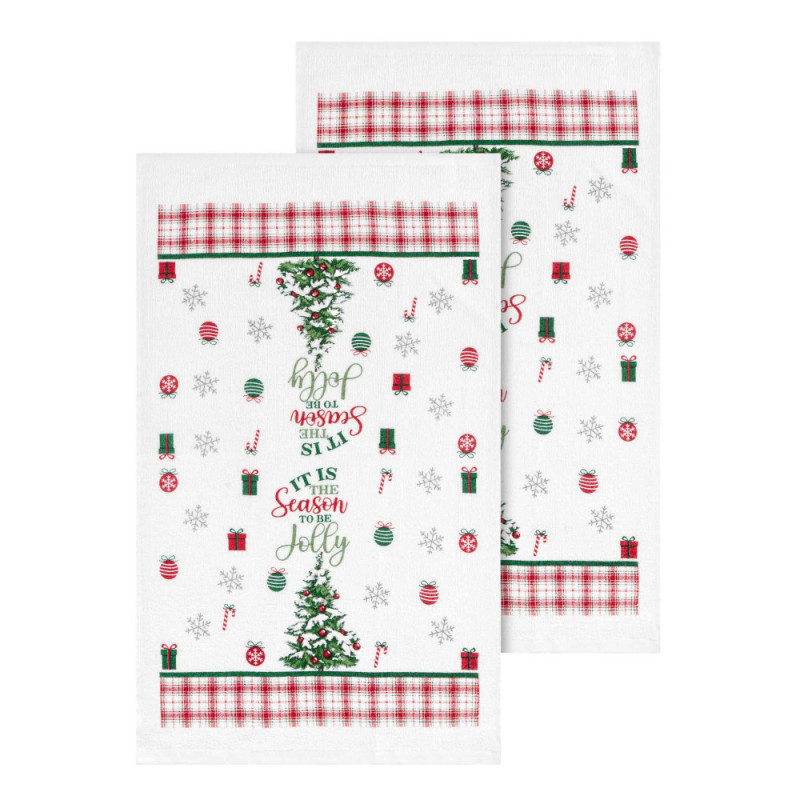 ARDESTO Gift set of towels in a box Christmas Tree 38х63cm, 2pcs, 100% cotton, green (ART3863HTB)