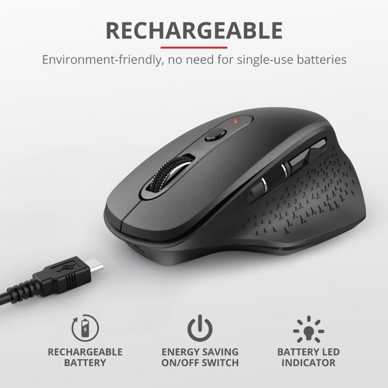 Trust Mouse Ozaa Rechargeable WL Black (23812_TRUST)