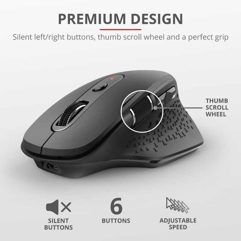 Trust Mouse Ozaa Rechargeable WL Black (23812_TRUST)