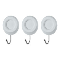 ARDESTO Набір гачків самоклеючих Ardesto Круг 3шт, пластик, блакитний (ARHC2803RB)