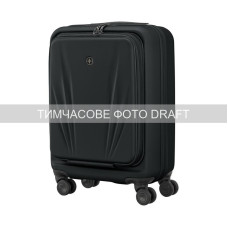 Wenger Валіза Wenger Skyon Hardside Carry-On, мала, з відсіком для н/б 16 , полікарбонат, TSA, 4 колеса, розширення, USB, чорний (653563)